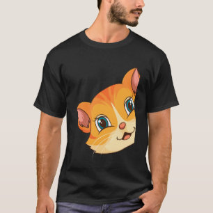 Cute Cat Head Orange Kitty Kitten T-Shirt