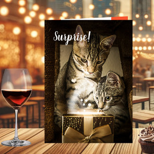 Cute Cat Heart Valentine's Day Card