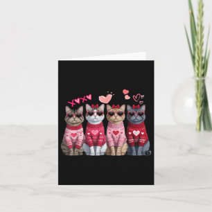 Cute Cat Heart Valentines Day For Kitties Lover Card