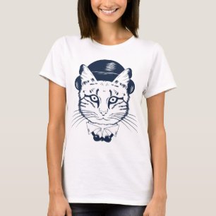Cute Cat Hipster Kitty Funny Kitten Gift T-Shirt