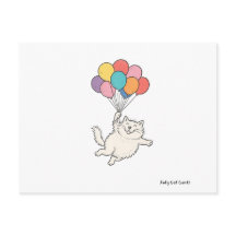 Cute Cat Holding Balloons