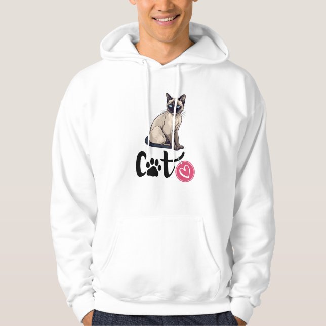 cute cat hoodie (Front)