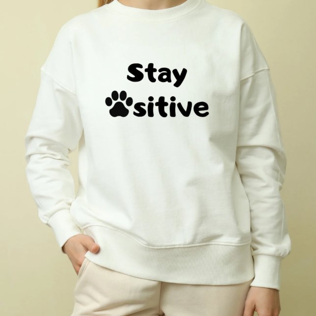 Cute Cat Hoodie - "Stay Pawsitive" (Creator Uploaded)