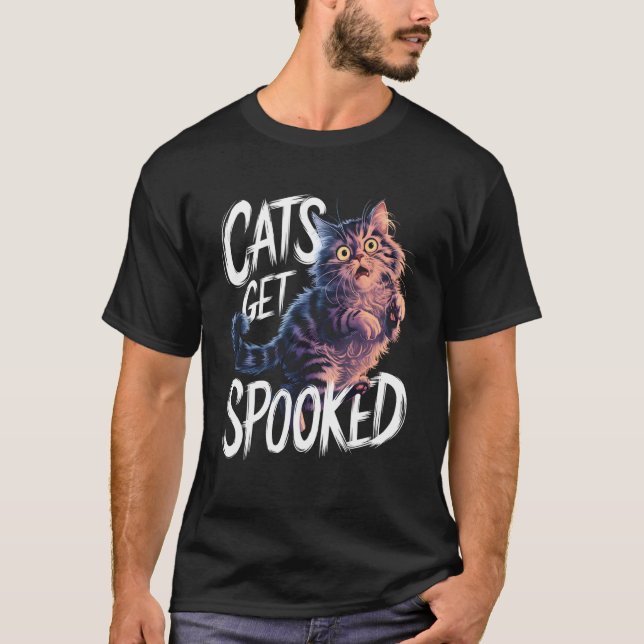 Cute Cat Humour Design T-Shirt (Front)