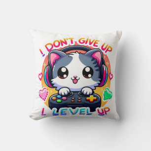 Cute Cat: I Don't Give Up, I Level Up!   Levelling Cushion