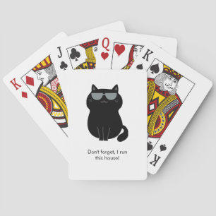 Cute Cat - I run this house now! Playing Cards