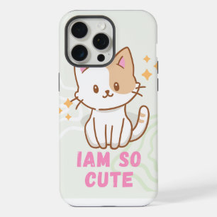 cute cat iam so cute iPhone 15 pro max case