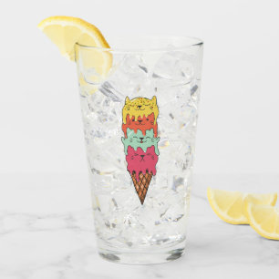 Cute Cat Ice Cream   Kawaii Kittens Glass