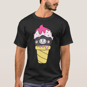 Cute Cat Ice Cream Kitty Cat Dessert 1 T-Shirt
