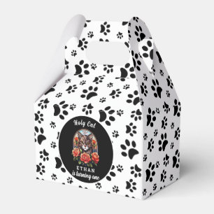 cute cat, I'm One cat Girl 1st Birthday Favour Box