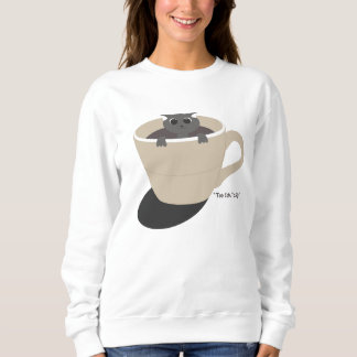 cute cat in a cup sweatshirt