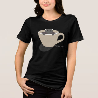 cute cat in a cup Tri-Blend shirt