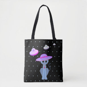 Cute Cat in a Hat Tote Bag