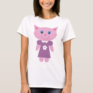 Cute cat in a purple dress T-Shirt