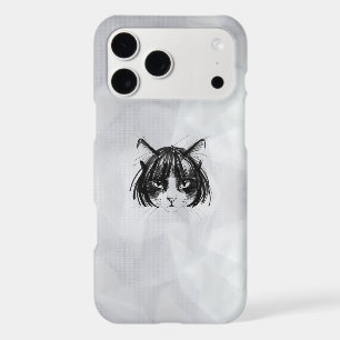 Cute Cat in a Wig (Style 1 +BG) Fine Art