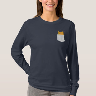 Cute Cat in Pocket ,peek a boo ,Costume Halloween T-Shirt