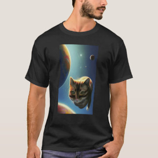 Cute Cat in Space T-Shirt