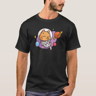 Cute Cat in Space - Time for a Catnap Graphic T-Shirt