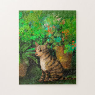 Cute cat in the garden Puzzle