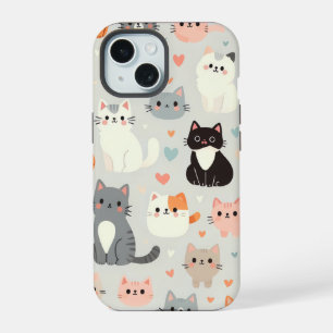 Cute Cat iPhone 15 Case