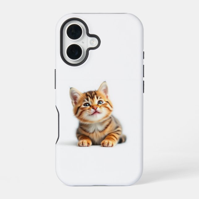 Cute cat iPhone 16 case (Back)