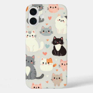 Cute Cat iPhone 16 Plus Case