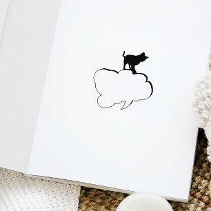 Cute Cat Journal  Rubber Stamp