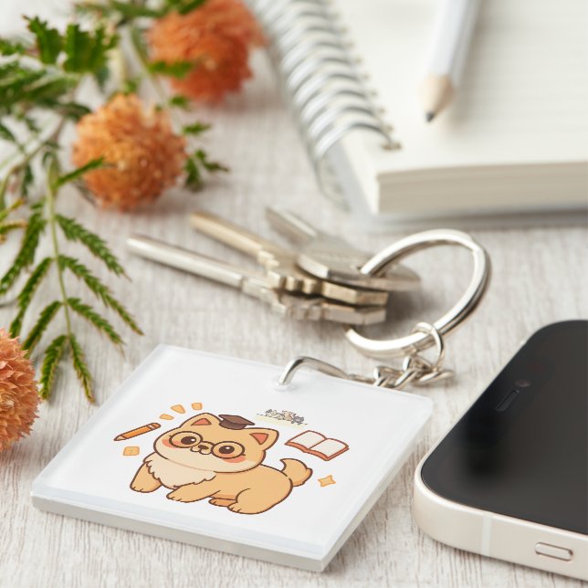 Cute Cat Key Ring (Front Right)