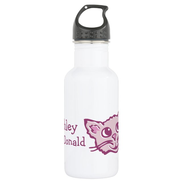 Cute cat kids drinks bottle (Front)