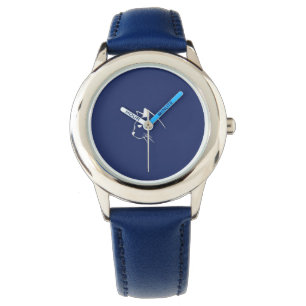 Cute Cat Kids E-Watch with Blue Background – Adora Watch
