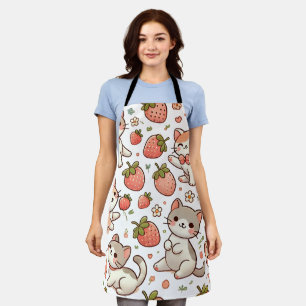 Cute Cat Kitchen Apron – Playful Cartoon Cats
