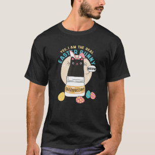 Cute Cat Kitten Antidepressant Cat W/ Ear Bunny Ca T-Shirt