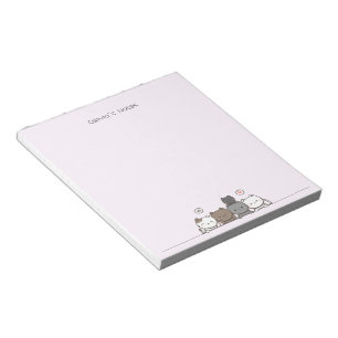 Cute Cat Kitten colorful gradient Personalized  Notepad