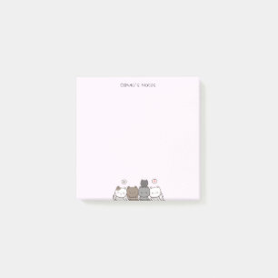 Cute Cat Kitten colorful gradient Personalized  Post-it Notes