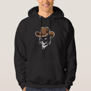 Cute Cat Kitten Cowboy Hat Boots Cowgirl Western C Hoodie