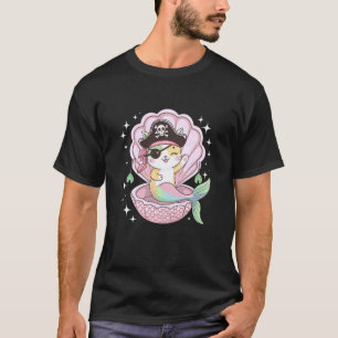 Cute Cat Kitten Mermaid Pirate Halloween Party Cos T-Shirt