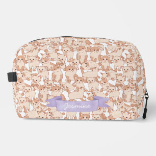 Cute Cat Kitten Pattern Dopp Kit