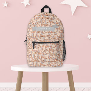 Cute Cat Kitten Pattern Printed Backpack