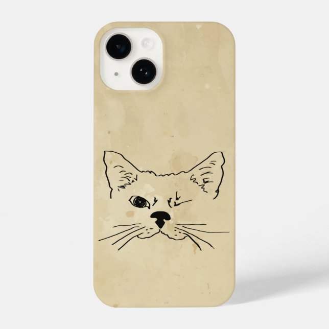 Cute Cat Kitten Pet Animal Cartoon Graphic Art iPhone Case (Back)