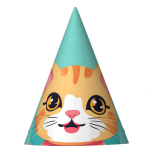 Cute cat kitten pet animals Birthday Party  Hat