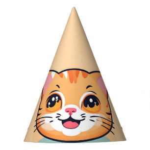 Cute cat kitten pet animals Birthday Party  Party Hat