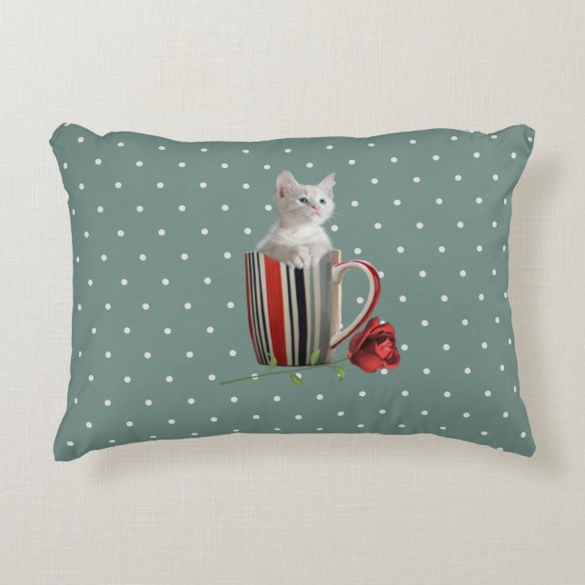 Cute Cat Kitten Pet Lovers Gift  Decorative Cushion (Front)