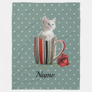 Cute Cat Kitten Pet Lovers Gift  Fleece Blanket