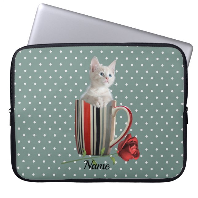 Cute Cat Kitten Pet Lovers Gift  Laptop Sleeve (Front)