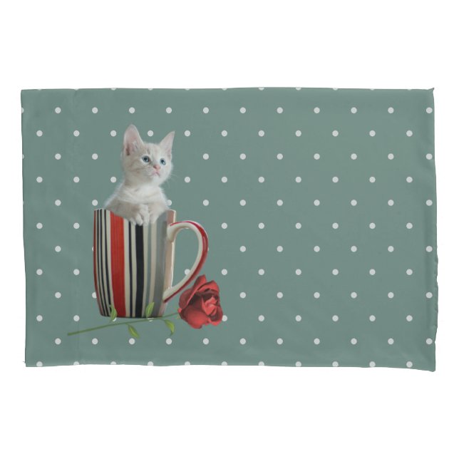 Cute Cat Kitten Pet Lovers Gift  Pillowcase (Front)