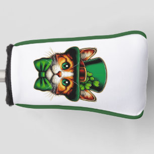 Cute cat/kitten Saint Patrick's Day Golf Head Cover