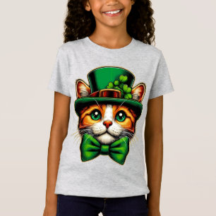Cute cat/kitten Saint Patrick's Day  T-Shirt