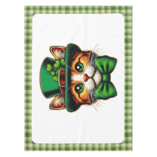 Cute cat/kitten Saint Patrick's Day Tablecloth