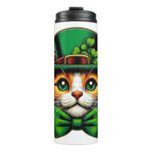 Cute cat/kitten Saint Patrick's Day  Thermal Tumbler