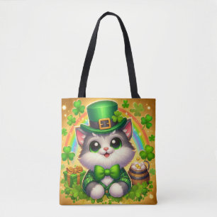 Cute cat/kitten Saint Patrick's Day Tote Bag